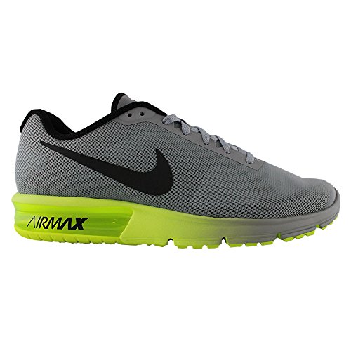 Nike Men Air Max Sequent Running Shoes (11 D(M) US, Wolf Grey/Black/Volt)