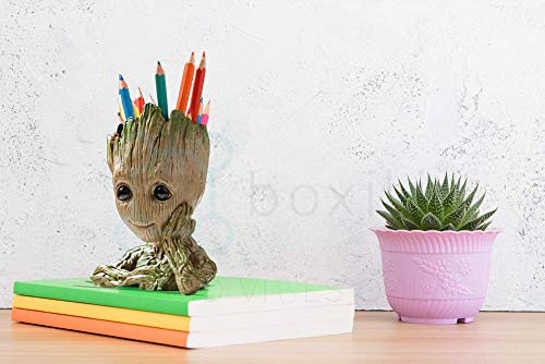 Boxiti Cute Baby Groot Pen Holders - Pen Pot Ideal Gift for Children - Guardians of The Galaxy Flowerpot Baby Model Toy Groot Planter Best Christmas and Birthday Gifts for Kids… - Thumbnail 4