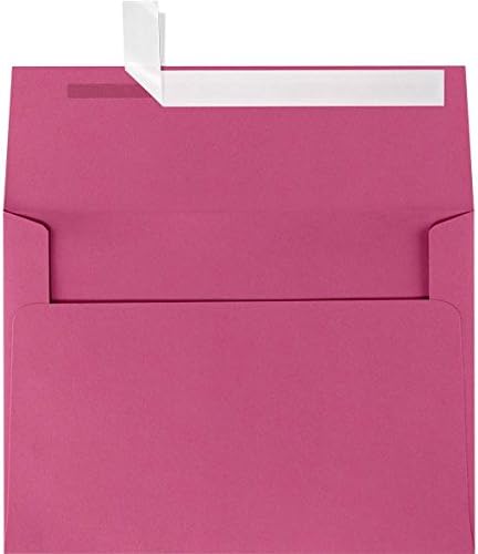 LUXPaper A9 Invitation Envelopes in 80 lb. Magenta for 5 1/2 x 8 1/2 Cards, Printable Envelopes for Invitations, with Peel and Press, 500 Pack, Envelope Size 5 3/4 x 8 3/4 (Pink)