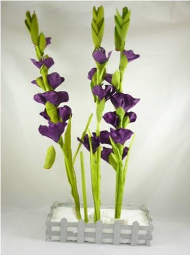 PACK OF 3 - 92cm Gladiola Purple Flower For Flower Arrangements (1633)