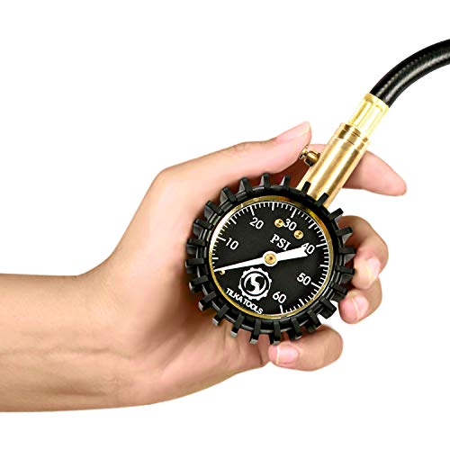 TILKA TOOLS Tire Pressure Gauge Choose Tire Gauge Pressure (0-60)(0-75)(0-100) PSI Gauge with Analog Dial Heavy Duty for Truck Motorcycle Car or Bike Tire Gauge as Garage Gifts for All Men and Women - Thumbnail 4