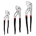 Meterk 3 Pcs Adjustable Plumbing Pliers Set, Tongue and Groove Pliers, 8 Inch, 10 Inch and 12 Inch Water Pump Pliers, Anti-slip Rubber Handle, Quick and Easy to Adjust MKGP01
