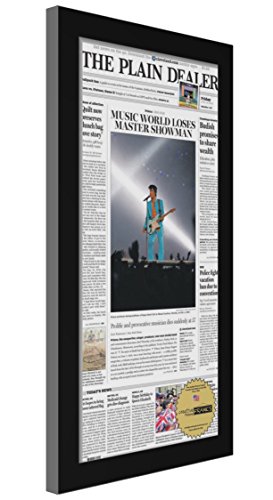 Creative Picture Frames 11x22-inch Black Newspaper Frame with Glass Face to Hold 11 x 22" Assorted Media Includes Installed Wall Hangers