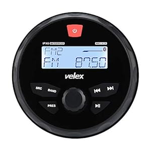 Marine Radio Marine Stereo Bluetooth Boat Stereo Gauge Style Round Stereo System Boat Radio