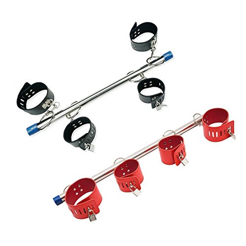 ZTD 2pcs Bar Spreader Handcuffs Black and Red