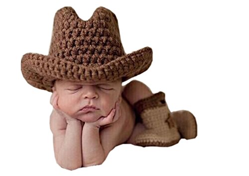 Pinbo® Baby Boys Photography Prop Crochet Knitted Cowboy Hat Boots