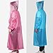 Dsteng Rain Poncho Adult Ponchos Reusable Raincoat 3 Pack No Plastic Smell,Light Weight and Perfect for Outdoor Activities (2 Blue +1 Rose red)