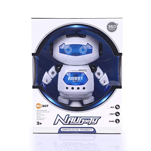 Alagoo Electronic Toy Robot Walking Dancing Singing Robot with Musical and Colorful Flashing Lights 360° Body Spinning Robot Toy Gift for Kids, Boys and Girls (White) - Thumbnail 7