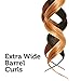 Curlformers Deluxe Range Hair Curlers - Glam Up Kit for Long Hair Up To 16 inch, 16 No Heat Curlers & 1 Styling Hook, Healthy & Damage Free, Organza, Deluxe (Elderberry)