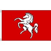 AZ FLAG - Kent County Flag - 3x5 Ft - 100D Polyester County Of Kent - England Banner with Two Metal Grommets - Fade Resistant - Vivid Colors - 3' x 5' Feet - 150x90 Cm