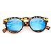 Vintage Inspired Mirror Lens Round Horned Rim Frame Retro Sunglasses