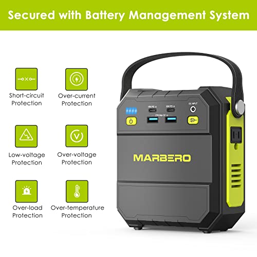 MARBERO Portable Power Station 83Wh Small Generator Solar Power Bank  80W(Peak 120W) Camping Laptop Charger Emergency Battery Pack with AC Outlet  4 USB Ports with Flashlight for Outdoor Home Travel in Kenya |
