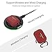 HUMENN Protective Cover Compatible with AirPods Pro Case, Shock-Absorbing Soft Slim Silicone Case Cover for Airpods Pro Charging Case 2019 [Front LED Visible] with Keychain (D,Burgundy)