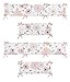 Sweet Jojo Designs Blush Pink, Grey and White Baby Crib Bumper Pad for Watercolor Floral Collection Rose Flower