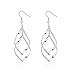 Sterling Silver Plated Cubic Zirconia Diamond Drop Dangle for Women Teen Girls Jewelry
