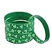 BESTOMZ Shamrock Bracelets for St. Patrick's Day Accessories Green Silicone Rubber 36 Pieces