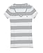 Tommy Hilfiger Women Wide Stripes Logo V-Neck T-Shirt (XL, Grey/white)