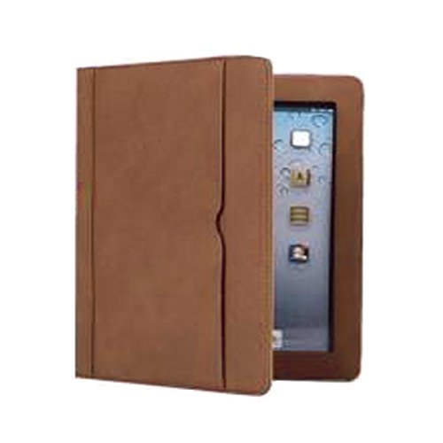 New 2017 iPad 9.7 Case (2017 Released), JYtrend Multi-Angle Viewing Stand Leather Folio Smart Cover with Big Front Pocket Auto Wake Up/Sleep for A1822 A1823 (Brown)