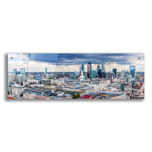 Epic Art 'London Panorama' by Epic Portfolio, Acrylic Glass Wall Art, 36"x12"
