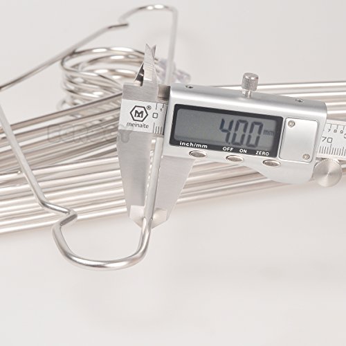 Ecrocy 30 Pack Strong Stainless Steel Hangers - 4mm Diameter 17.7 Inch