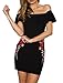 LILY ROSIE GIRL Women's Short Sleeve Off Shoulder Floral Party Evening Mini Dress