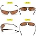 Torege Men's Sports Style Polarized Sunglasses For Cycling Running Fishing Driving Golf Unbreakable Al-Mg Metal Frame Glasses M291 (Light Brown)
