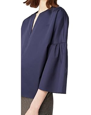 Mango Women's Flared Sleeves Cotton Blouse