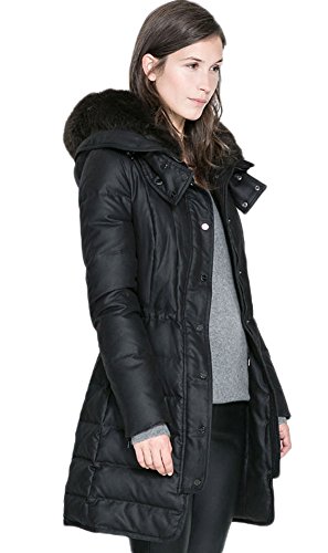 ZKCostume Women's Down Padded Winter Warm Slim Fit Puffer Coats Parka, Black, XL ZKCostume Women's Down Padded Winter Warm Slim Fit Puffer Coats Parka, Black, XL