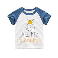 Toddler Kids Little Boys Girls Short Sleeve T-Shirt Basic Tees Blouse Tops