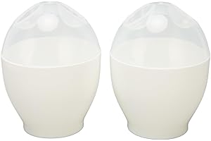 2 pcs Portable Microwave Egg Cooker, Microwave Hardboiled Egg Maker with Food Grade ABS Material, Electric Egg Cooker and Poa