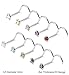 ORAZIO 4Pcs 20G Stainless Steel Nose Rings Studs Piercing Ear Body Piercing 1.5mm 2mm 2.5mm 3mm (E:10Pcs (20G,Silver-Tone))