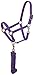 Tough 1 Padded Horse Halter with Antique Hardware and Lead Rope - Purple