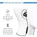 SoundPEATS Bluetooth Headphones In-Ear Sports Earbuds Secure Fit Wireless Earphones with Mic (6 Hours Play Time, Bluetooth 4.1, aptX, Sweatproof) - Q15 Black