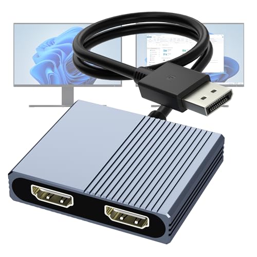 Aibilangose DisplayPort to Dual HDMI Adapter