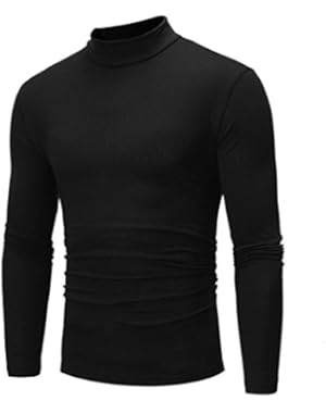 Pervobs Long Sleeve Shirts, Big Promotion! Men's Autumn Long Sleeve O-Neck Stretchy Turtleneck T-shirt Top Sweatshirt...