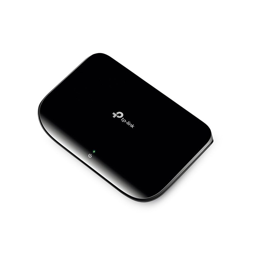TP-Link TL-SG1005D 5-Port Gigabit Desktop Switch (5 10/100/1000Mbps-RJ45-Ports, Autoabstimmung, Auto-MDI/MDIX, Green IT, 70% Energie einsparen, Plastikgehäuse) schwarz 4