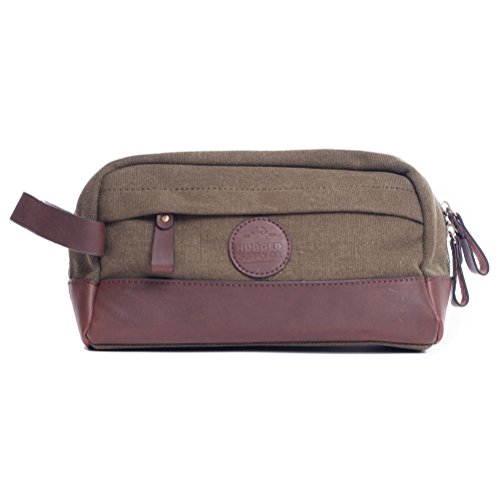 Vintage toiletry bag dopp kit - genuine leather and durable 16 oz…