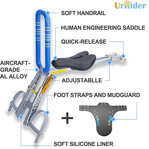 UrRider Child Bike Seat, Front Mount Kid Bicycle Seat, Fits Mountain Bikes, Women's Bikes