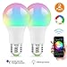 Nexlux Smart Bulb, 2 Pack Sunrise Wake-Up WiFi Lights,Cellphone Control Color Tunable Soft,Cool White,RGB Led Light Bulb 4.5W(40W Equivalent), Compatible with Alexa and Google Assistant