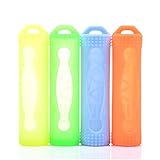 BCP Orange, Yellow, Green, Light Blue Color Silicone Protective Case for 18650 Battery