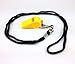QTMY Plastic Coach Whistles with Lanyard, Pack of 6 (Yellow)