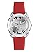 GUESS Women's Stainless Steel Silicone Casual Watch, Color: Red (Model: U0911L9)