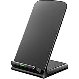iPhone XS MAX Wireless Charger, Seneo 3 Coils Wireless Charging Stand Compatible with iPhone XS MAX/XR/XS/X/8/8 Plus, Samsung Galaxy Note 9/S9/S9 +/Note 8, and All Qi-Enabled Phones(No AC Adapter)
