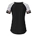 Moilant Women Leopard Pocket T Shirts Striped Sleeves Tops Casual Loose Blouse Tunics Blackthumb 3