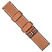 24mm Vintage Genuine Leather Silver Buckle Watch Strap Watch Band Tan
