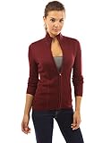 PattyBoutik Women's Turtleneck Full Zip Cardigan