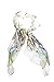 Bear Motion Collection - Womens 100% Silk Scarf with Butterfly Design (Medium (64 X 25), Ivory White)