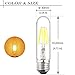 Bonlux Dimmable LED T10 Tubular Filament Bulb with Medium E26 Base 120V 6W Warm White T10 Tubular Filament COB LED Light Bulb for Display Cabinet Showcase Desk Light (Pack of 4)