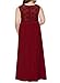 Nemidor Women's Deep- V Neck Sleeveless Vintage Plus Size Bridesmaid Formal Maxi Dress (24W, Wine Red)