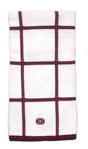 Calphalon Textiles Large Check Terry Kitchen Towel, Currant
